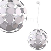 LAMPA wisząca MAILONE AD20180/6 WH+SILV Italux metalowa OPRAWA zwis kula ball biała srebrna