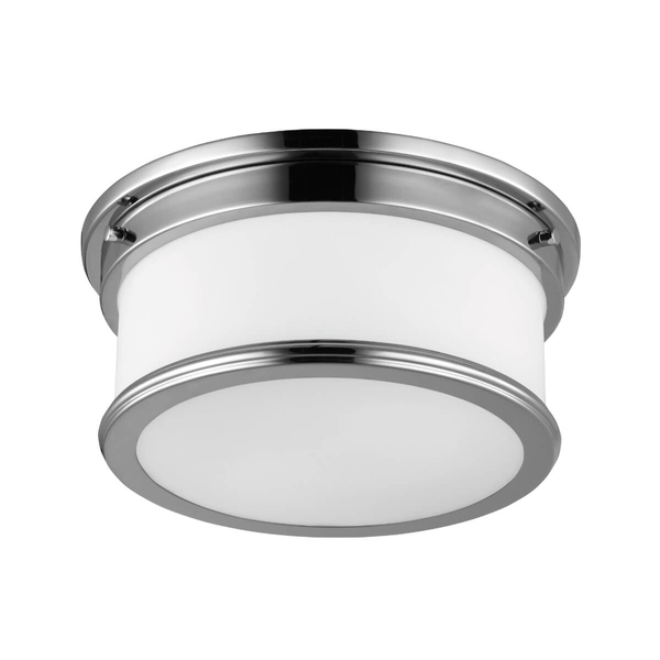 Okrągły plafon Payne FE-PAYNE-F-BATH Feiss IP44 szkło chrom biały