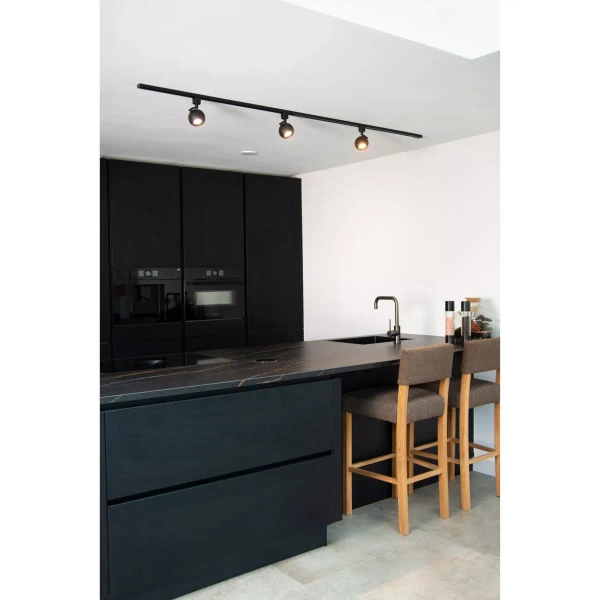 Okrągły reflektorek do szyn Track 09953/01/30 Lucide ściemniany czarny