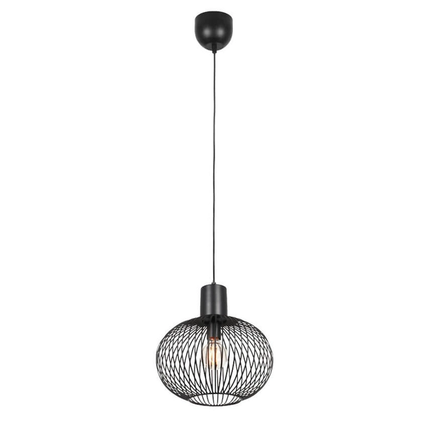 Zwis lampa salonowa GILA 365790132 Trio koszyk kula loft czarny