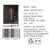 Podłużna lampa ścienna HANDA CGHAND120 LED 20W 3000K czarny
