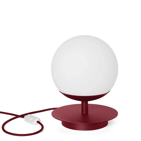 Lampa na stolik PLAAT ST PLS154P1 do sypialni burgundowa
