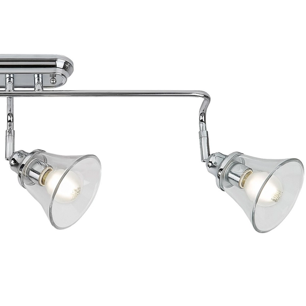 Ruchoma lampa ścienna Antoine industrialna przezroczysta chrom