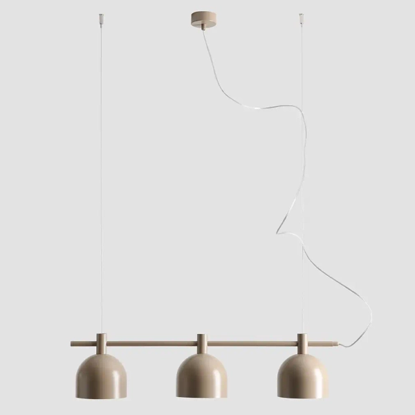 Jadalniana lampa wisząca Beryl 976E_17 nad stół potrójna beżowa