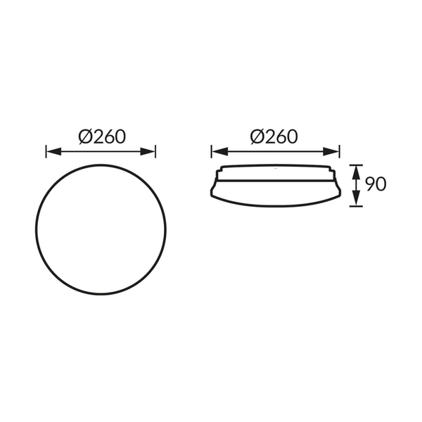 Plafoniera do salonu Stig 04137 Ideus circle dysk biały
