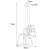 LAMPA wisząca Tedy K-4130 Kaja metalowa OPRAWA loftowy ZWIS do pokoju dziecięcego klatki jasno różowy biały szary