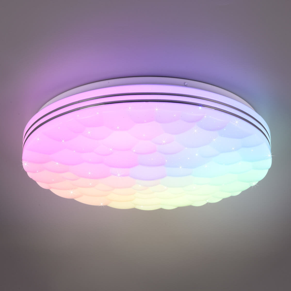 Plafon nasufitowy RGB do salonu Tiger R67131100 LED 22W 2700-6000K biały