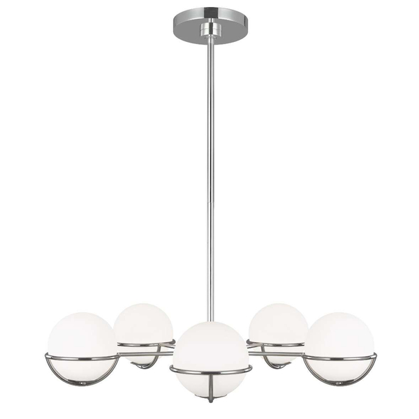 Żyrandol LAMPA wisząca Apollo FE-APOLLO5-BB Elstead FEISS metalowa OPRAWA szklane kule ZWIS condi mosiądz biały
