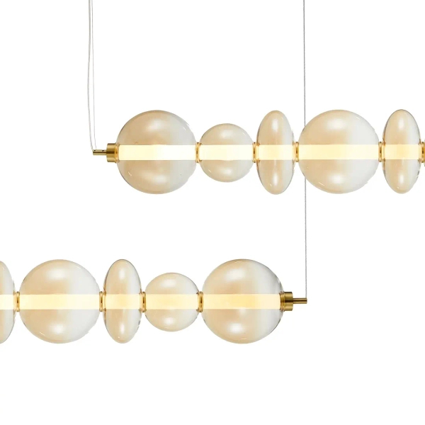 Sypialniana lampa wisząca DAPHNE ML0349 LED 40W 3000K złota bursztynowa