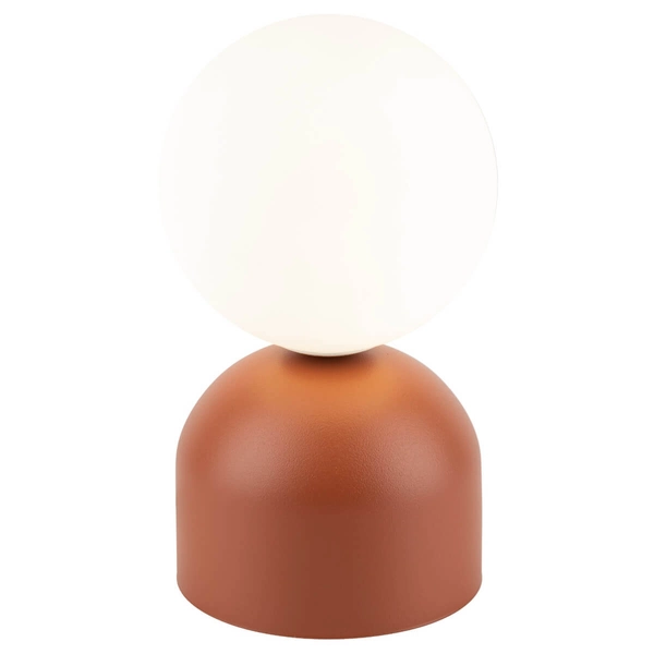Lampka stolikowa do biura Miki 16042 bombka bańka biała ceglana