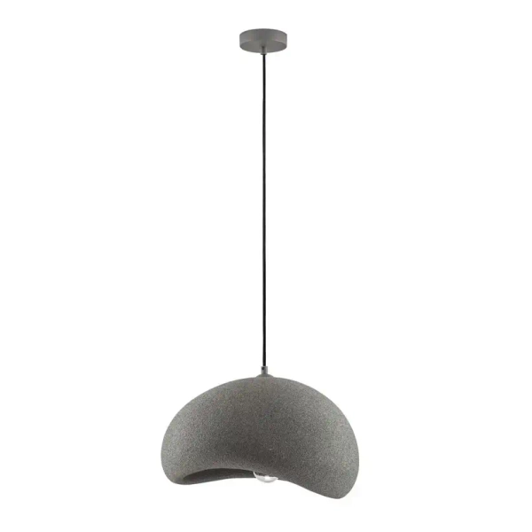 Wisząca lampa do salonu PALINZA LE45319 kopuła z żywicy szara