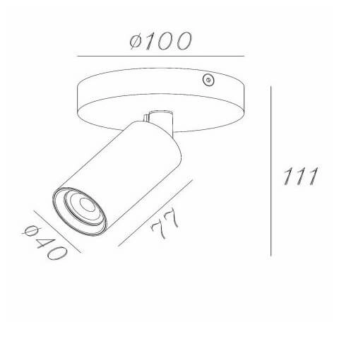 Lampa sufitowa tubka RITMO 09942/01/97 metalowa z regulacją brązowa
