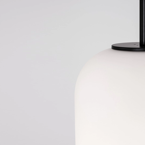 Wisząca lampa nowoczesna Marc LE42719 nad stół do jadalni szklana czarna