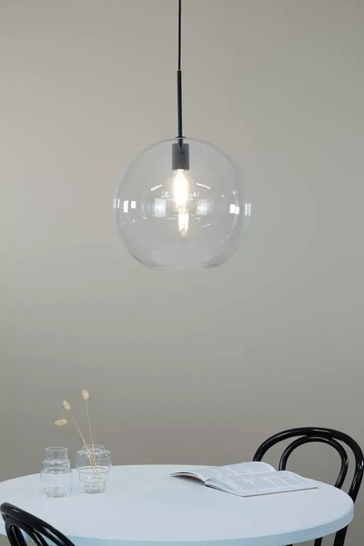 Kulista lampa wiszaca Patera do jadalni ball przezroczysta