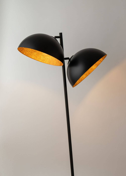Nowoczesna lampa podłogowa Sfera 50336 Sigma do salonu czarna miedziana