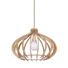 Drewniana lampa wisząca Ika 4174 ekologiczna klatka do salonu
