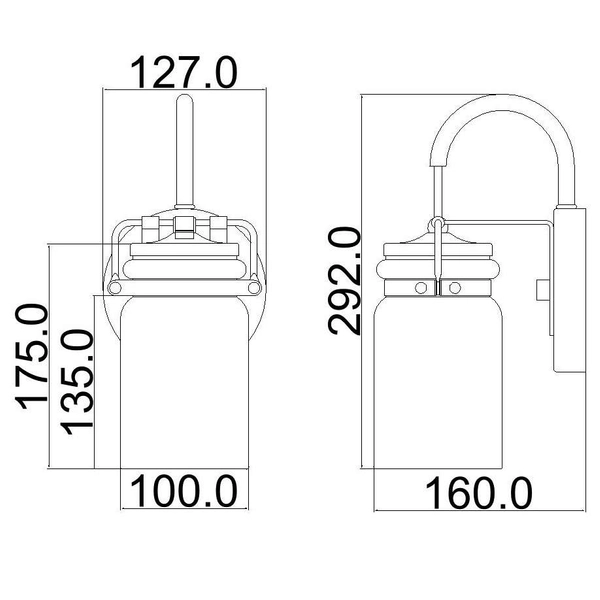 Kinkiet LAMPA ścienna KL-BRINLEY1-NI Elstead KICHLER szklana OPRAWA skandynawska szczotkowany nikiel przezroczysta
