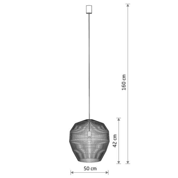 Wisząca lampa Haiti 11164 klatka kosz japandi bambusowa drewniana biała