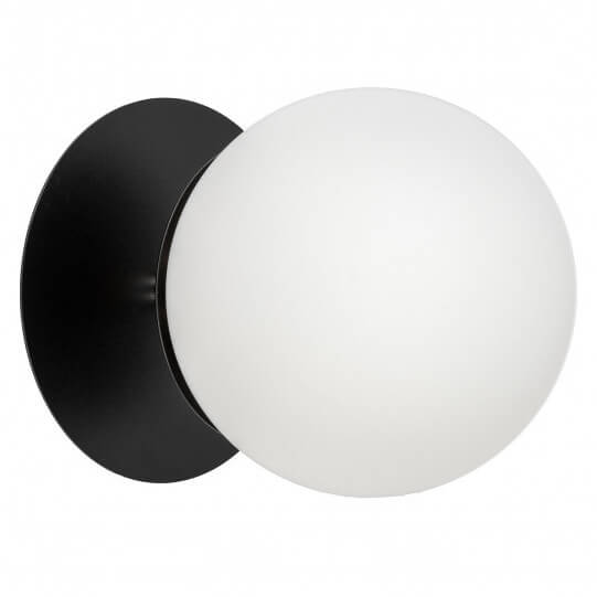 Szklana kulista lampa ścienna Plaat PLC120S0 ball IP44 biała czarna