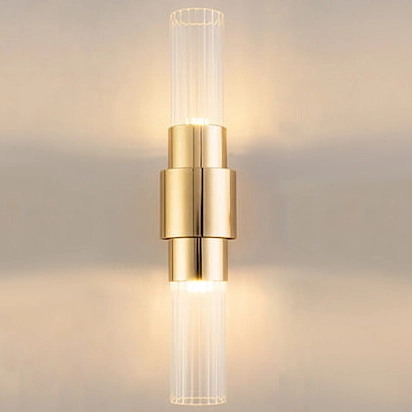 LAMPA ścienna CGGLASSTUBE COPEL szklana OPRAWA tuba kinkiet polerowany mosiądz