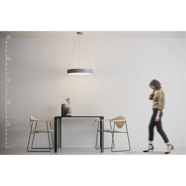 Sypialniana lampa wisząca Sovana AZ3553 LED 50W 2300-6500K nad stół szara