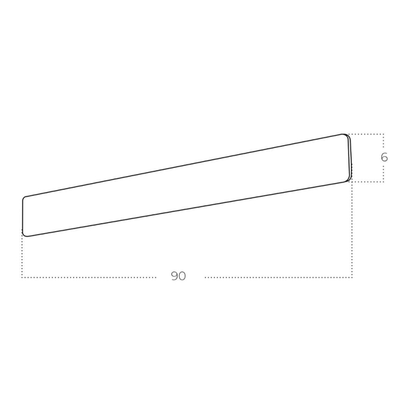 Prostokątny kinkiet na ściane BASENTO AZ5894 LED 30W 3000-4000K czarny