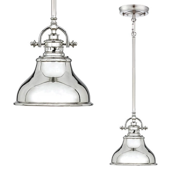 Wisząca lampa industrialna QZ-EMERY-P-S-IS srebrna salonowa