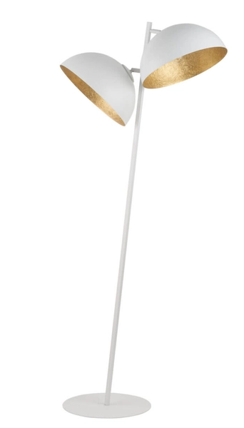 2-punktowa lampa stojąca Sfera podłogowa biała złota