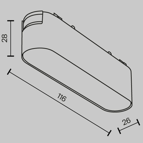 Lampa do szyny magnetyczna Basis TR080-1-6W3K-W LED 6W 3000K biała