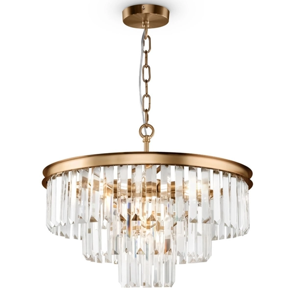 Lampa wisząca glamour Revero MOD085PL-07BS Maytoni kryształowa mosiądz