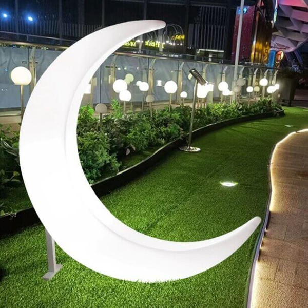 Lampa stojąca zewnętrzna Moon ES-DC078 Step LED 5W RGBW IP65 księżyc biały