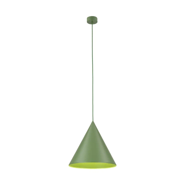 Stożkowa lampa wisząca CONO 10887 metalowa zielony