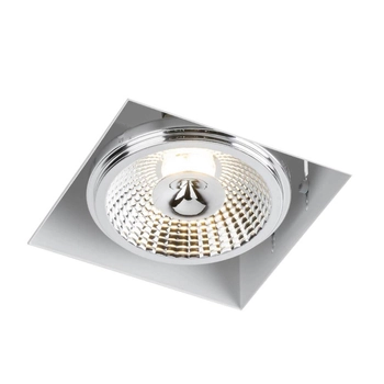 Oczko LAMPA sufitowa KOMORO 7322 Shilo regulowana OPRAWA podtynkowa WPUST kwadratowy do zabudowy biały