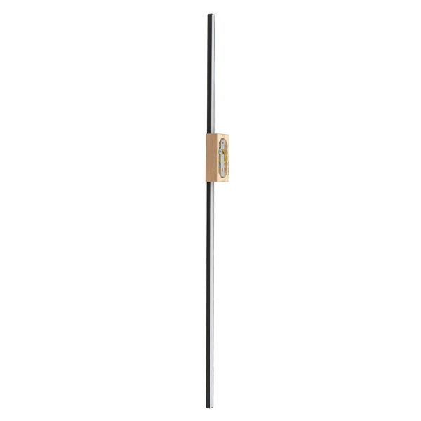 Podłużna lampa ścienna Flash 6411 LED 24W 3000K drewniana czarna