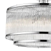 Okrągła lampa sufitowa Sergio okrągły plafon szklany chrom