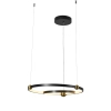 Ledowa lampa wisząca Kido PL0138 Yaskr LED 32W 3000K ring mosiądz czarna