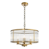 Jadalniana lampa wisząca Evelyn EVE0363 szklana brązowy przezroczysty