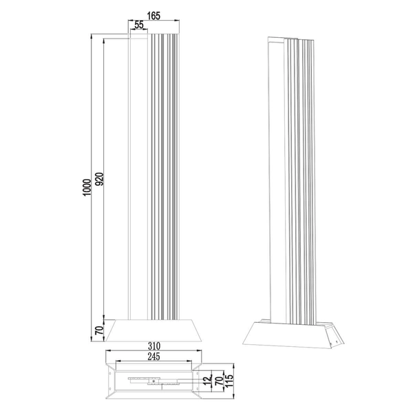 Stojąca lampa Mariza 447060142 Trio LED 20W 3000K IP44 słupek antracyt