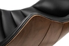 Fotel skórzany HOMMER KH1501100138 z podnóżkiem czarny