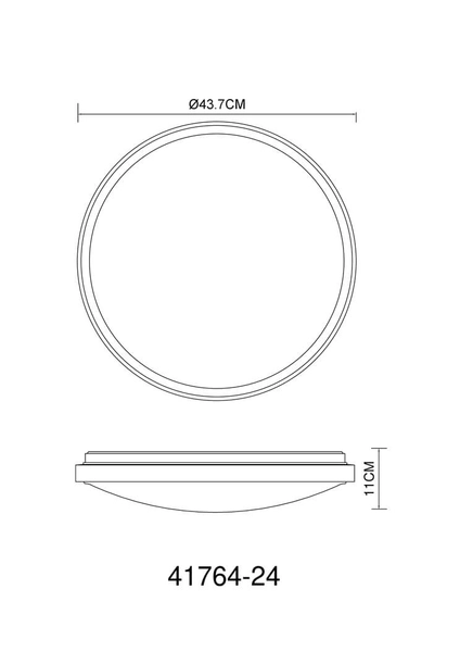 Lampa nasufitowa Bruno 41764-24 loftowa LED 24W drewniana