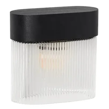 Kinkiet ścienny do salonu Flumina FLWA13000 drewniany czarny