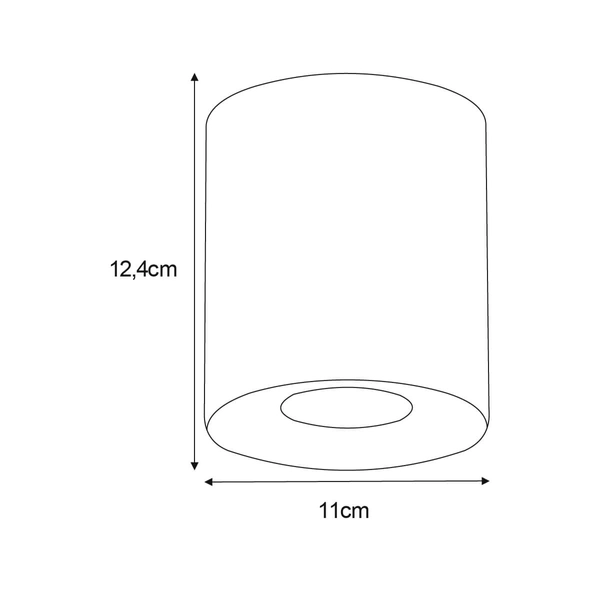 Metalowy spot na korytarz Horn K-5130 Kaja tuba downlight czarny