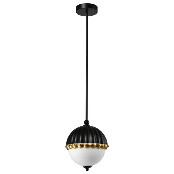 Wisząca lampa do salonu Pralines P01213BK Cosmolight ball czarna biała
