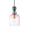 Salonowa lampa wisząca Manso PND-37462B-MC-GD Italux szkło multikolor