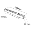 Lampa do szyn magnetycznych Komatsu 6645 LED 3000K metalowa biała