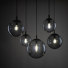 Zwisająca lampa kaskadowa Esme 5382 pająk bubble grafitowa czarna