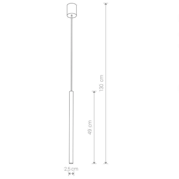 Industrialna LAMPA wisząca LASER 8797 Nowodvorski metalowa OPRAWA tuba ZWIS sopel czarny
