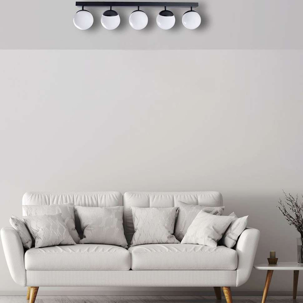 Lampa sufitowa SFERA MLP8859 metalowa na listwie kule balls czarne białe