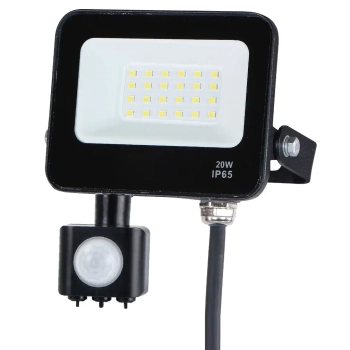 Ledowa lampa ogrodowa EKN1625 LED 20W 4000K PIR IP65 czarny