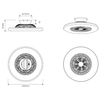 Wentylator sterowany pilotem Visby R62402106 LED 40W 3000-6500K srebrna
